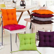 NEW COLOURFUL SEAT PAD DINING ROOM GARDEN KITCHEN CHAIR CUSHIONS WITH TIE ON