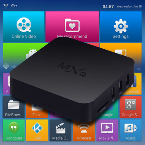 Android Smart TV BOX Kodi 8GB Quad Core WIFI HD 1080P 4K Media Player