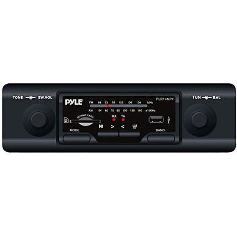 Pyle In-Dash AM/FM-MPX MP3 Dual Knob Car Radio Stereo Head Unit USB/SD Card