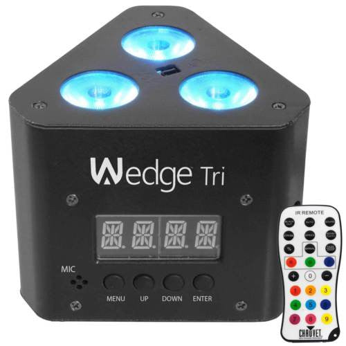 Chauvet DJ Wedge Tri LED RGB DMX Truss Uplight Wash Stage Light + Remote