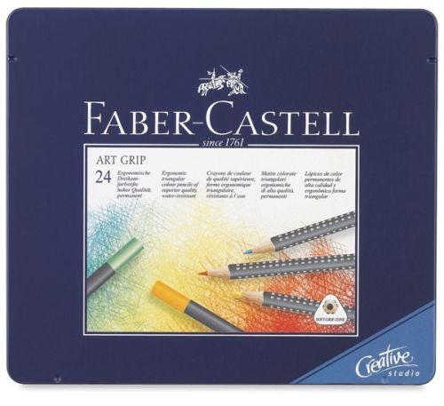 Faber Castell Art GRIP Color Pencil Set of 24 in Tin
