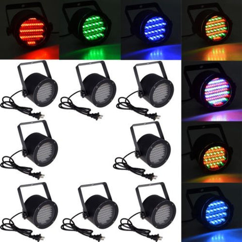 8pcs 86 RGB LED Stage Light Par DMX-512 Lighting Laser Projector Party Club DJ