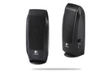 Logitech S-120 Multimedia Computer Speakers 2.0 Headphone Jack Black