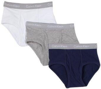 Calvin Klein Underwear Boys 4/5 3-Pack Multi Brief, Mutlti, X-Small (CK015)