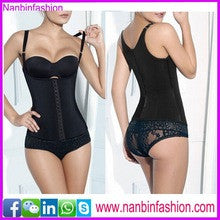 wholesale black strape waist cincher corset vest